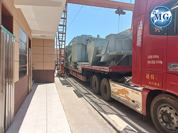 西安干粉砂漿設備裝車現場！